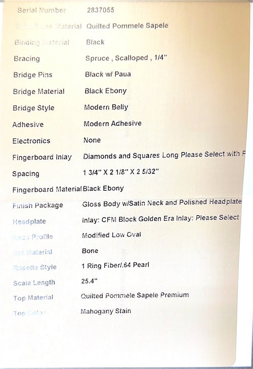 Martin Custom Shop OM-28 Style Quilted Pommele Sapele (Empire Music Spec) #37055