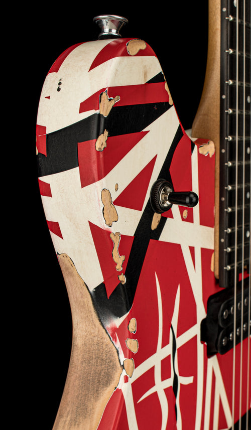 EVH Limited Edition Wolfgang Special Striped Series - Aged Red, Black, and White #50450