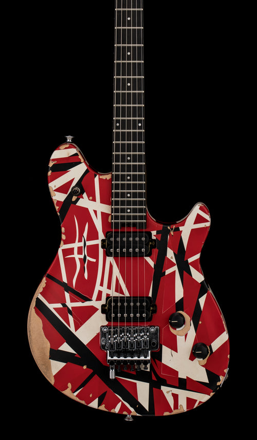EVH Limited Edition Wolfgang Special Striped Series - Aged Red, Black, and White #50450