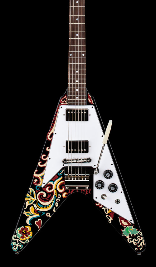 Epiphone Jimi Hendrix Signature "Love Drops" Flying V - Ebony #22193