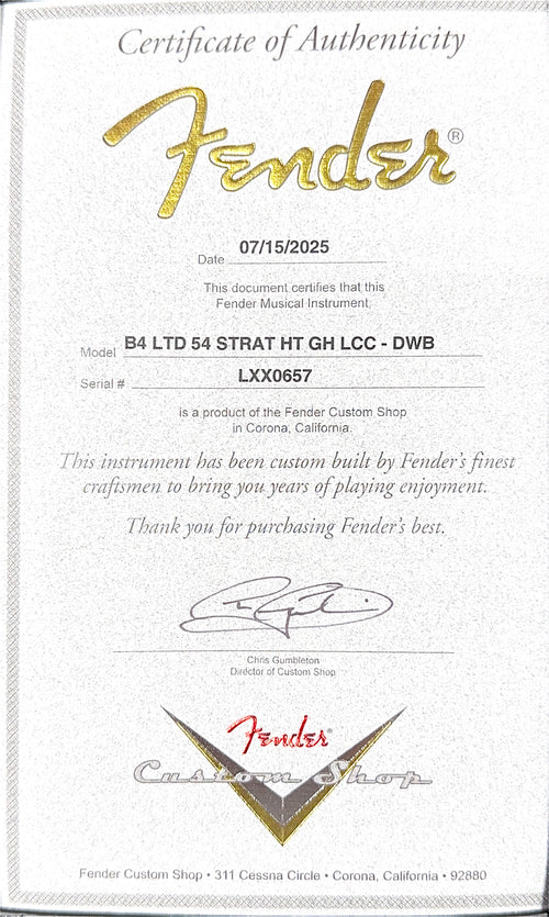 Fender Custom Shop Limited Edition 1954 Hardtail Stratocaster Deluxe Closet Classic - Dirty White Blonde #0657