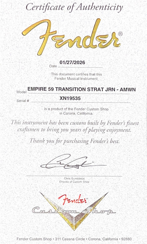 Fender Custom Shop Empire 59 Transition Stratocaster Journeyman Relic - Aged Midnight Wine #19535