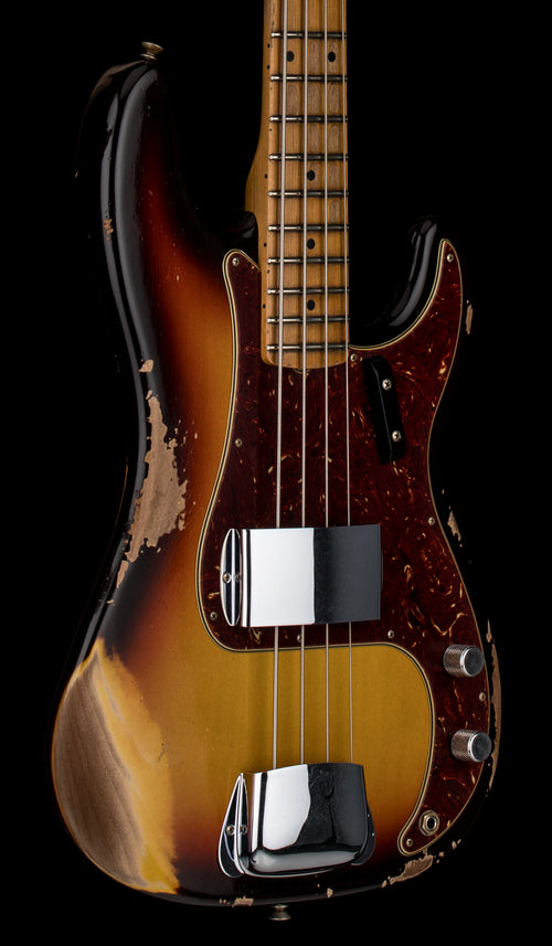 Fender Custom Shop Empire 58 Precision Bass Heavy Relic - Faded Aged Chocolate 3-Color Sunburst #87001