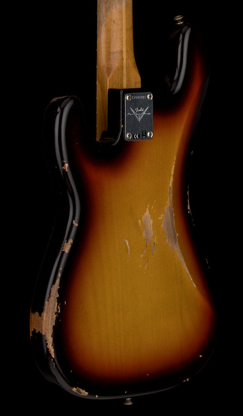 Fender Custom Shop Empire 58 Precision Bass Heavy Relic - Faded Aged Chocolate 3-Color Sunburst #87001