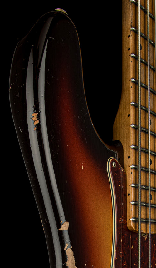 Fender Custom Shop Empire 58 Precision Bass Heavy Relic - Faded Aged Chocolate 3-Color Sunburst #87001