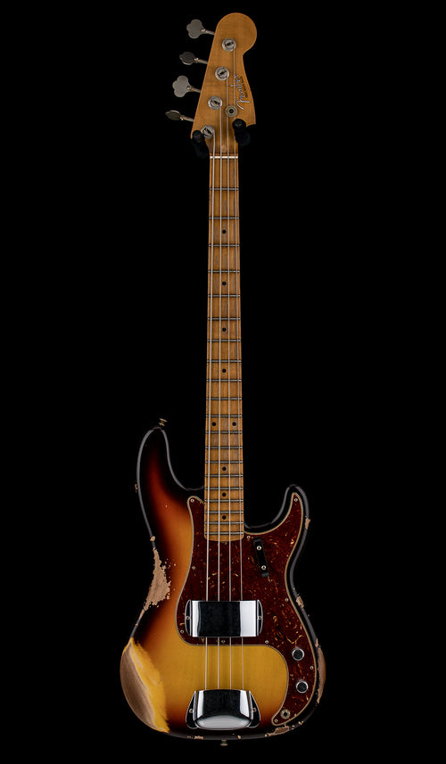 Fender Custom Shop Empire 58 Precision Bass Heavy Relic - Faded Aged Chocolate 3-Color Sunburst #87001