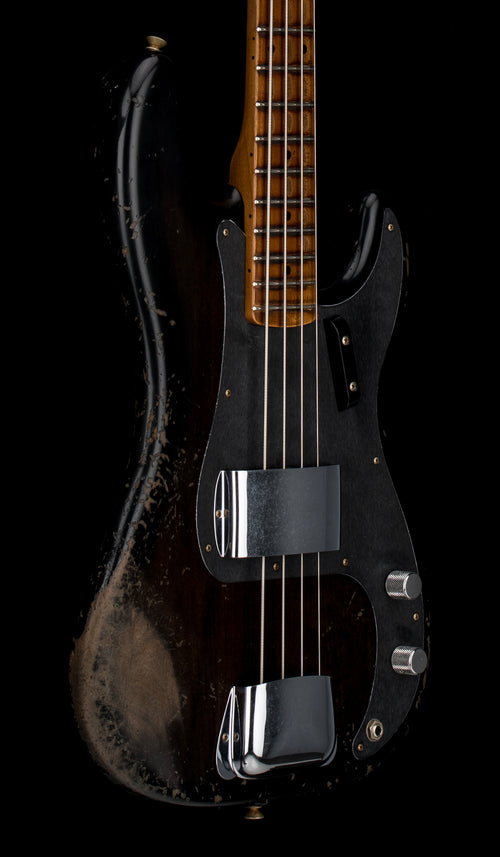 Fender Custom Shop Empire 58 Precision Bass Heavy Relic - Faded Aged Ebony Transparent #87719