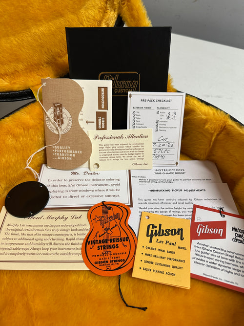 Gibson Custom Shop Limited Edition 1957 Les Paul Custom Reissue Korina VOS - Antique Natural #76941