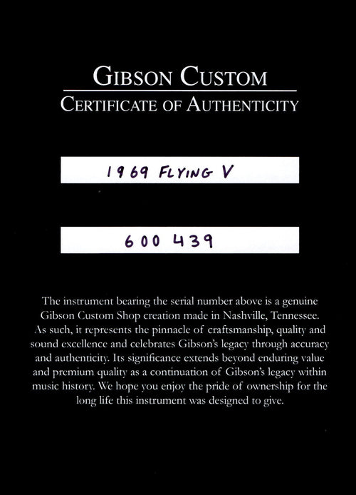 Gibson Custom Shop Limited Edition 1969 Flying V Reissue Gloss - Aqua Mist #00439