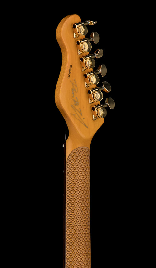 Used Dean Zelinsky Guitars Dellatera Engraved Paisley - Honey Gold #40777 with Original Hard Case