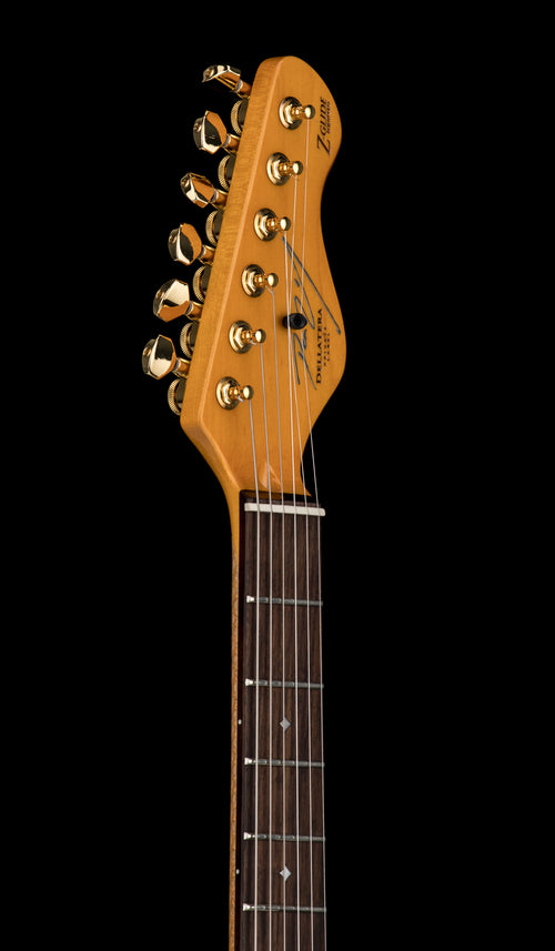 Used Dean Zelinsky Guitars Dellatera Engraved Paisley - Honey Gold #40777 with Original Hard Case