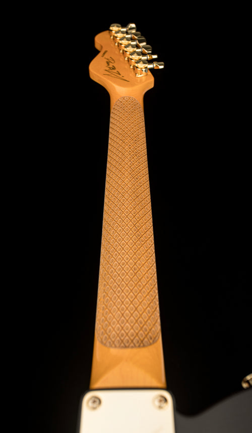 Used Dean Zelinsky Guitars Dellatera Engraved Paisley - Honey Gold #40777 with Original Hard Case