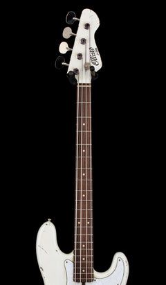 Used Olinto by La Bella PJ Bass Relic - White #1774 with Hard Case