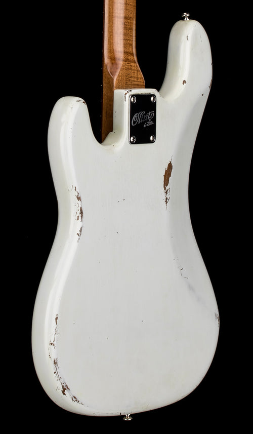 Used Olinto by La Bella PJ Bass Relic - White #1774 with Hard Case