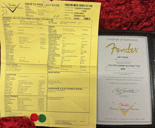Fender Custom Shop Limited Edition 70th Anniversary 1954 Stratocaster Time Capsule Package - Wide Fade 2 Tone Sunburst #4688