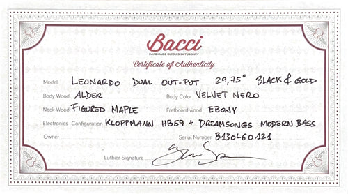 Bacci Leonardo Officina Capsule - Velvet Nero #60121