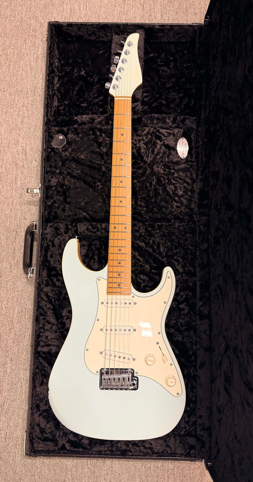 Used Suhr Custom Standard S - Satin Sonic Blue #73419 with Original Hard Case