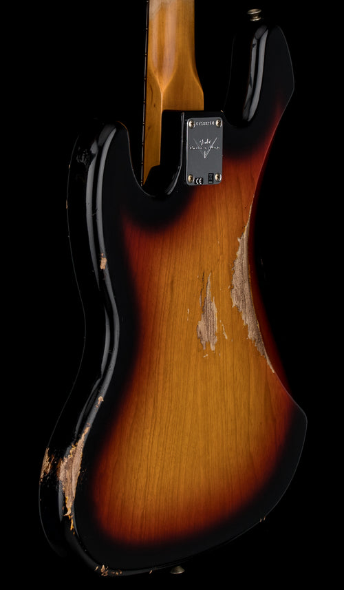 Fender Custom Shop 1961 Jazz Bass Heavy Relic - Bleached 3-Tone Sunburst #88214
