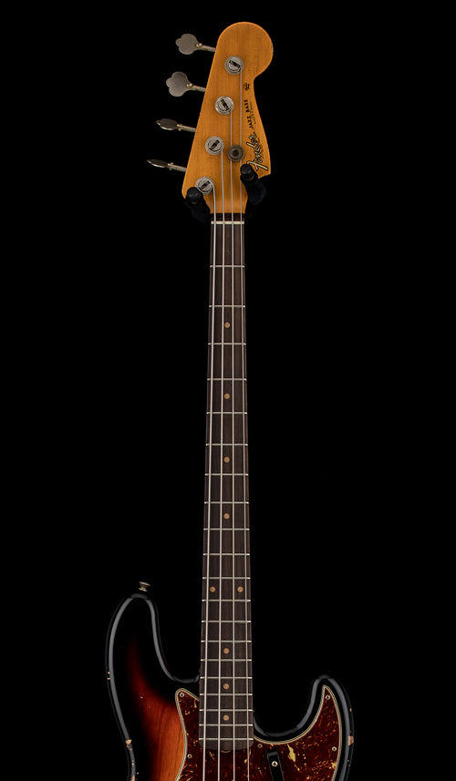 Fender Custom Shop 1961 Jazz Bass Heavy Relic - Bleached 3-Tone Sunburst #88214