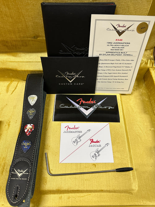 Fender Custom Shop NAMM Masterbuilt Apprentice Dylan Delpizzo-Howell 1962 Jazzmaster Ultra Heavy Relic - Inca Silver #78858