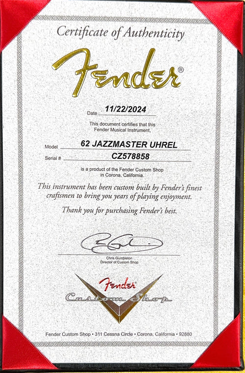 Fender Custom Shop NAMM Masterbuilt Apprentice Dylan Delpizzo-Howell 1962 Jazzmaster Ultra Heavy Relic - Inca Silver #78858