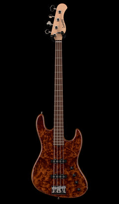Used Sadowsky NYC Custom 21 Fret Redwood Lace Burl (2025) - Natural #9337 with Original Case