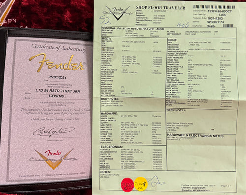 Fender Custom Shop Limited Edition 1954 Roasted Stratocaster Journeyman Relic - Aged Desert Sand #0106