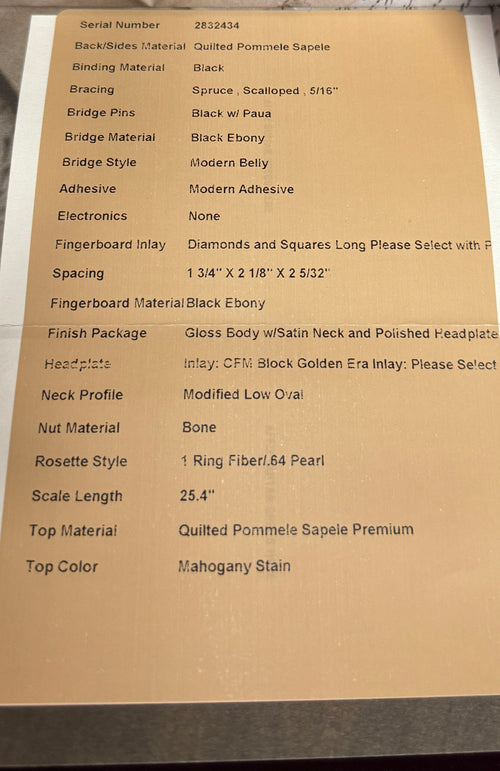 Martin Custom Shop D-28 Style Quilted Pommele Sapele (Empire Music Spec) #32434