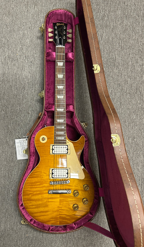 Used Gibson Custom Shop Vic DaPra 1959 Les Paul Standard Aged (2016) - Lemon Burst #96204 with Original Hard Case