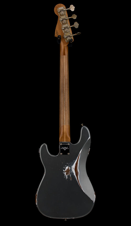 Fender Custom Shop Empire 58 Precision Bass Heavy Relic - Faded Aged Charcoal Frost Metallic #91085