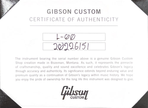Gibson Custom Shop L-00 All Mahogany - TV Yellow #26151