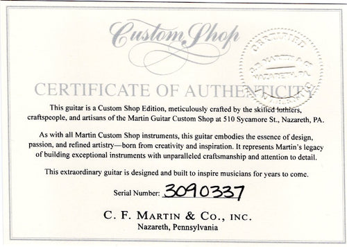 Martin Custom Shop 000-28 Style Sinker Redwood/Pale Moon Ebony #90337 (Empire Music Spec)