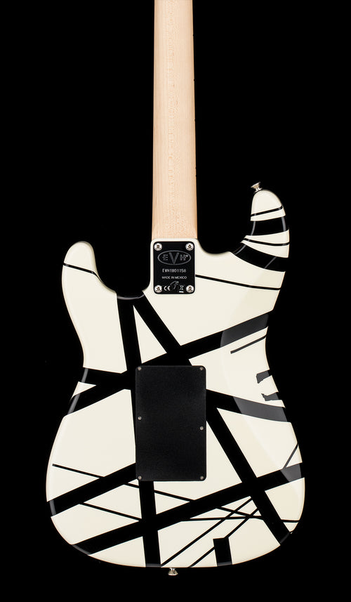 Used EVH Striped Series (2019) - White with Black Stripes #01158