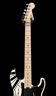 Used EVH Striped Series (2019) - White with Black Stripes #01158