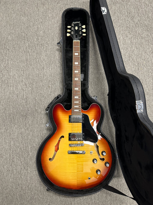 Used Epiphone ES-335 Figured (2024) - Raspberry Tea Burst #10118 with Hard Case