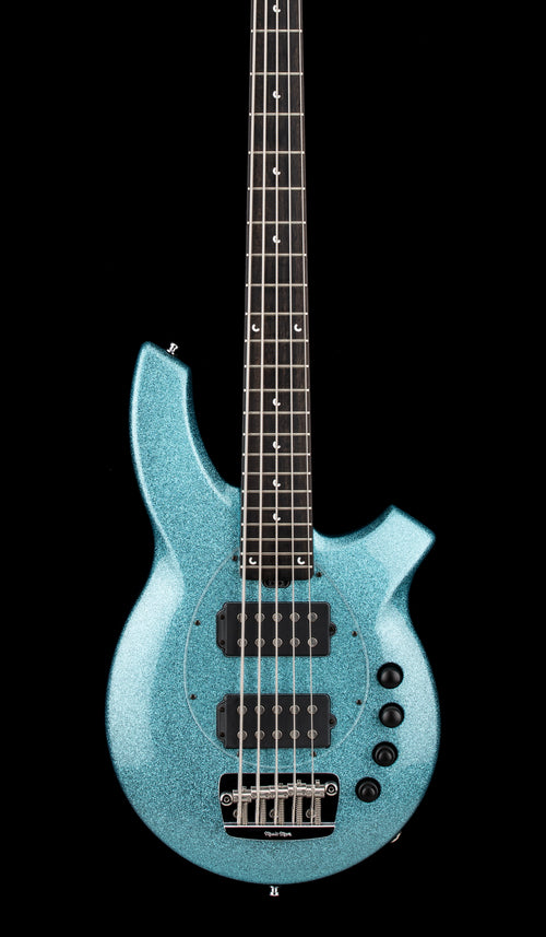 Used Ernie Ball Music Man Bongo 5 HH (2019) - Aqua Sparkle #86146 with Original Hard Case