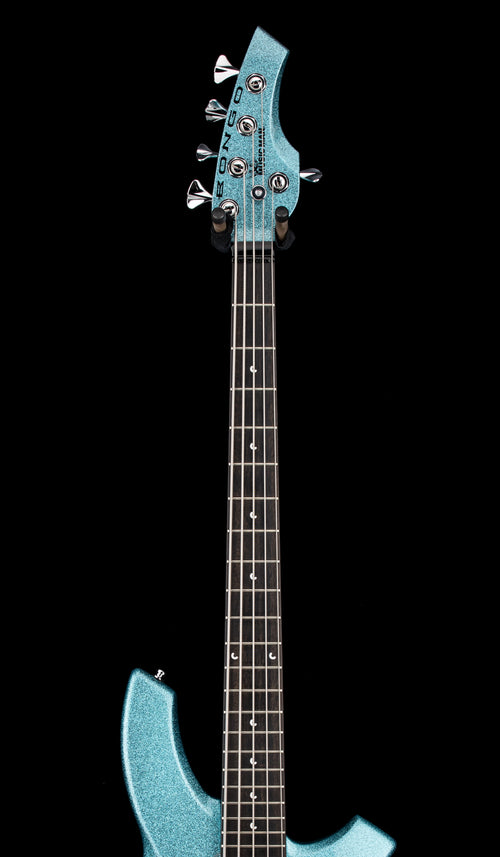 Used Ernie Ball Music Man Bongo 5 HH (2019) - Aqua Sparkle #86146 with Original Hard Case