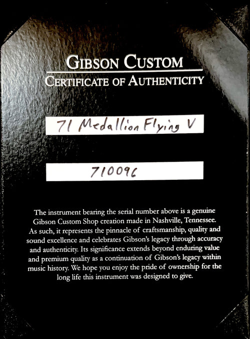 Gibson Custom Shop 1971 Flying V Medallion Reissue - Medallion Cherry #10096