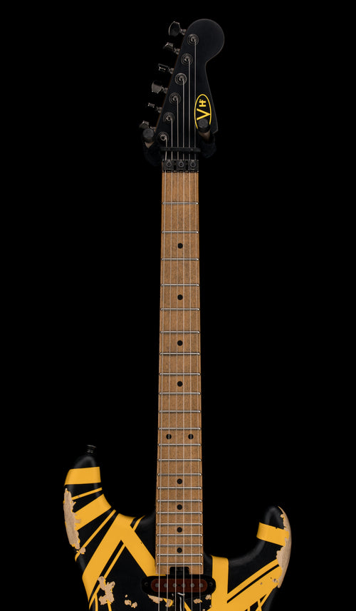 EVH Limited Edition Striped Series Frankie Aged - Black and Yellow #01178