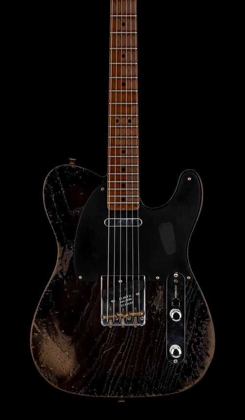 Fender Custom Shop LTD Roasted Reverse 50s Telecaster Heavy Relic - Ebony Transparent #44880