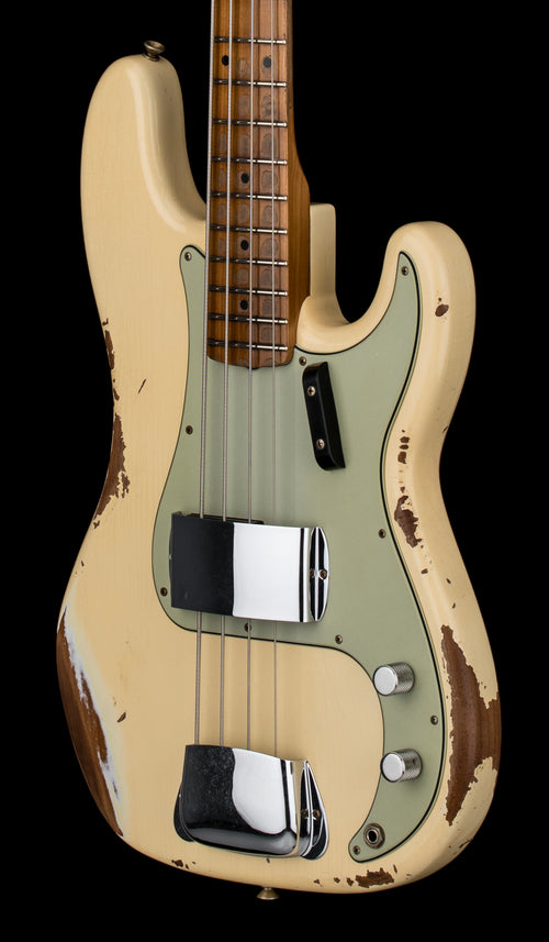Fender Custom Shop Empire 58 Precision Bass Heavy Relic - Faded Aged Vintage White #87548