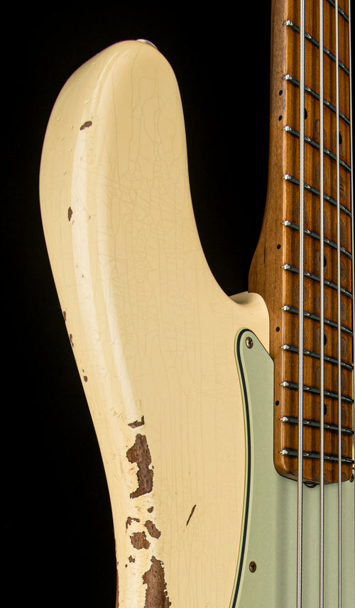 Fender Custom Shop Empire 58 Precision Bass Heavy Relic - Faded Aged Vintage White #87548
