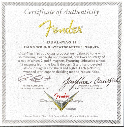 Fender Custom Shop Josefina Hand Wound Dual Mag II Stratocaster Pickups