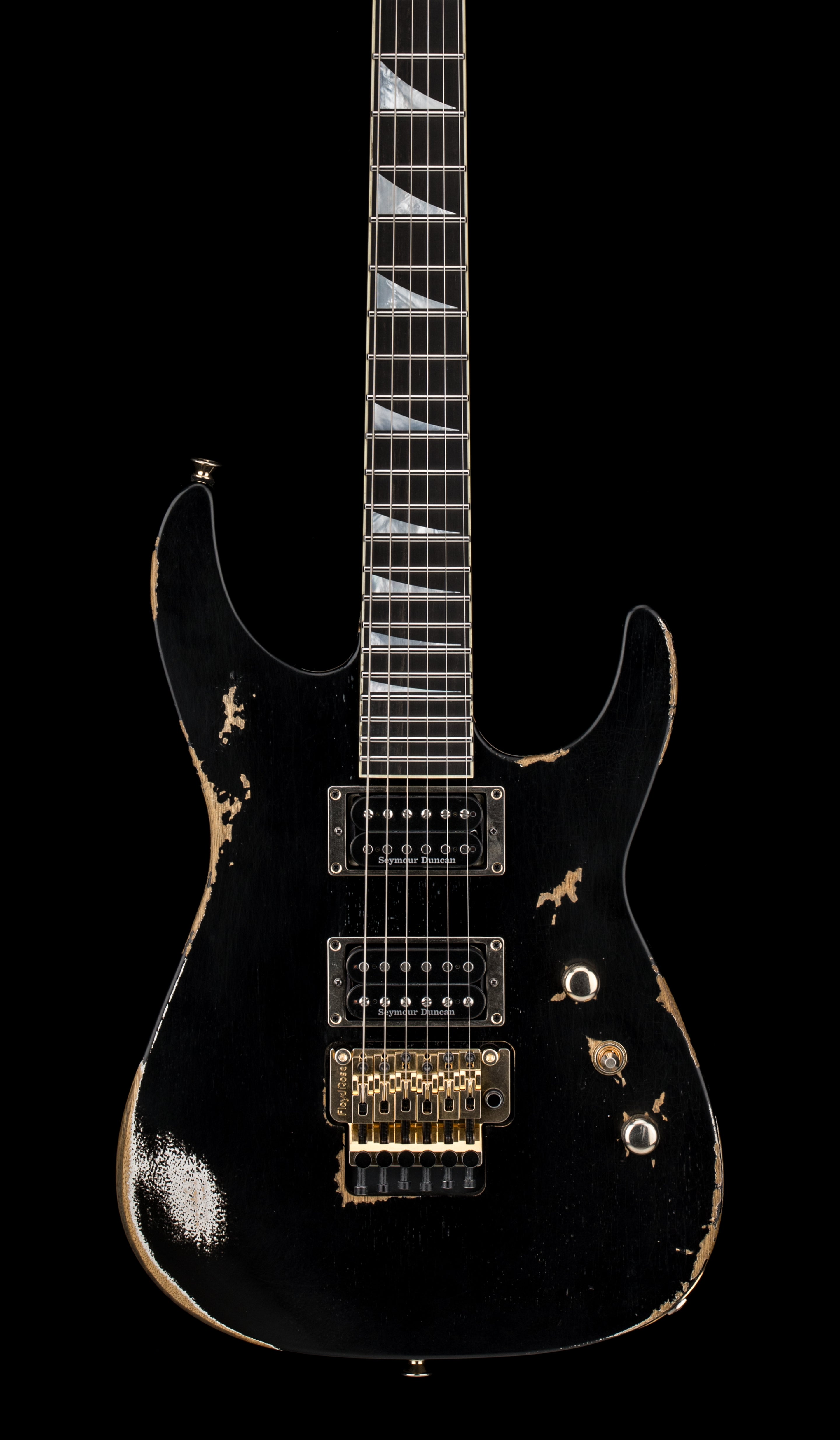 Jackson Custom Shop Korina DK 2H FR Relic - Black (Empire Music Spec)