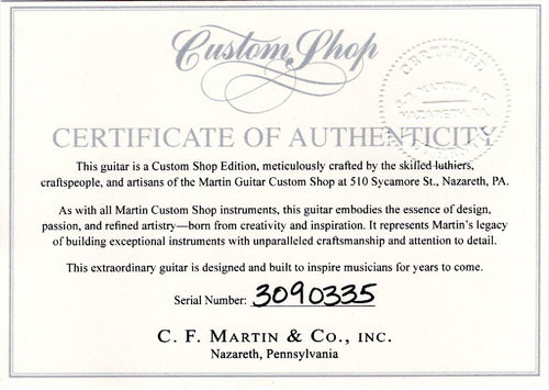 Martin Custom Shop 000-28 Style Sinker Redwood/Pale Moon Ebony #90335 (Empire Music Spec)