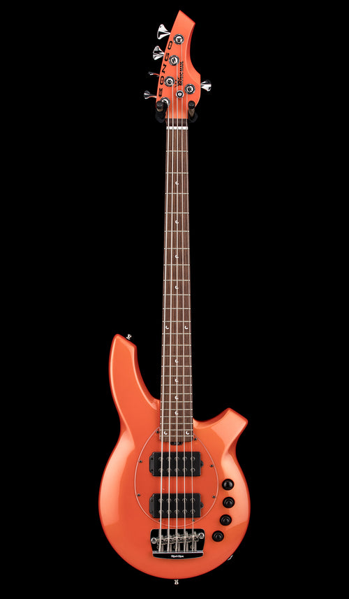 Used Ernie Ball Music Man Bongo 5 HH Piezo (2013) - Tangerine Pearl #28635 with Original Hard Case