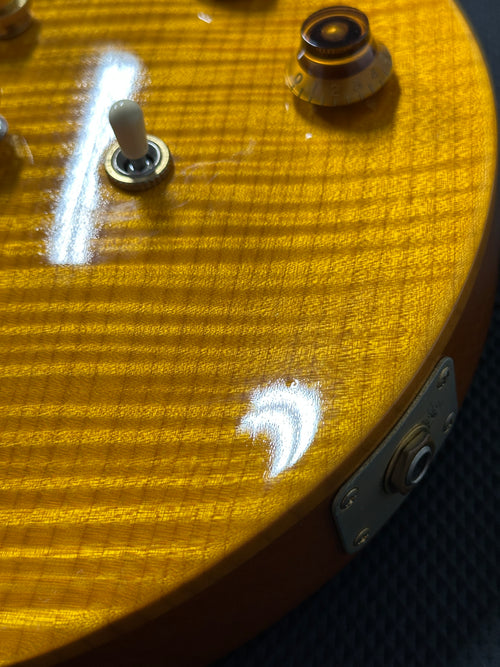 Used Gibson Les Paul Standard Double Cut Plus (2002) - Trans Amber #62446 with Original Hard Case