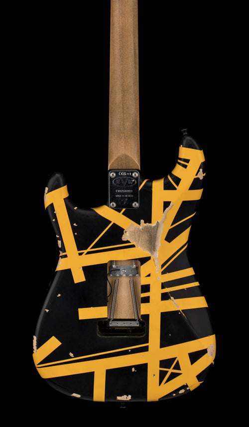 EVH Limited Edition Striped Series Frankie Aged - Black and Yellow #00931