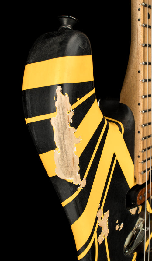 EVH Limited Edition Striped Series Frankie Aged - Black and Yellow #00931