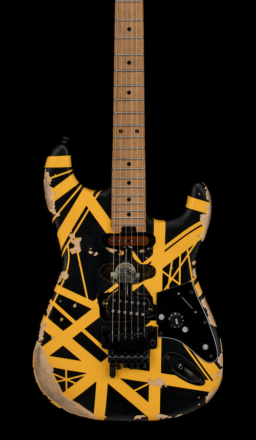 EVH Limited Edition Striped Series Frankie Aged - Black and Yellow #00931